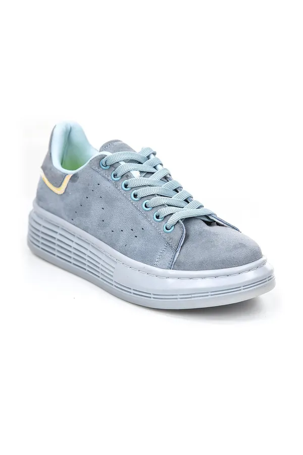 Bebe Mavisi Süet Platform Sneaker