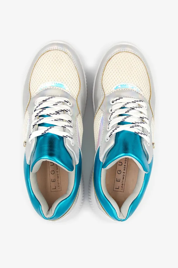Beyaz Turkuaz Sneaker
