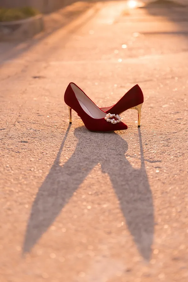 Bordo Sivri Burun Stiletto