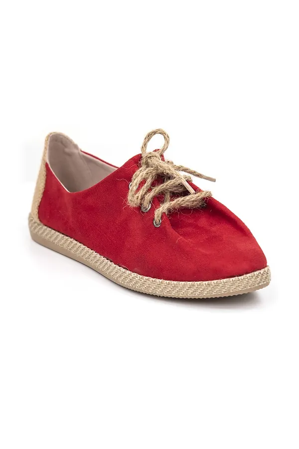 Kırmızı Bağcıklı Espadril