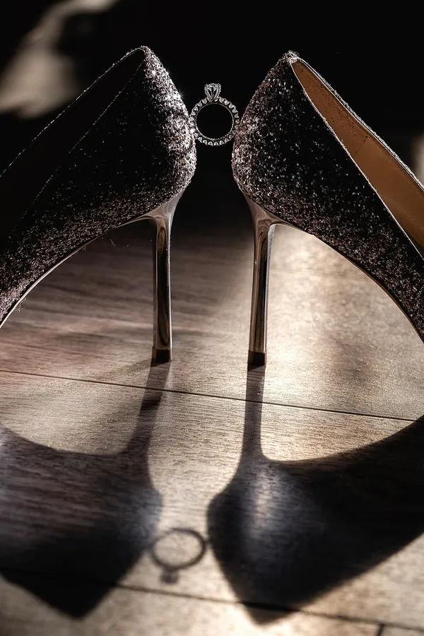 Siyah Işıltılı Stiletto