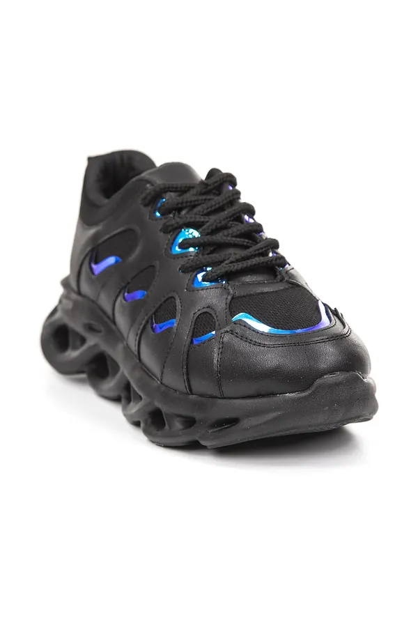 Siyah Yansıtıcı Detaylı Sneaker