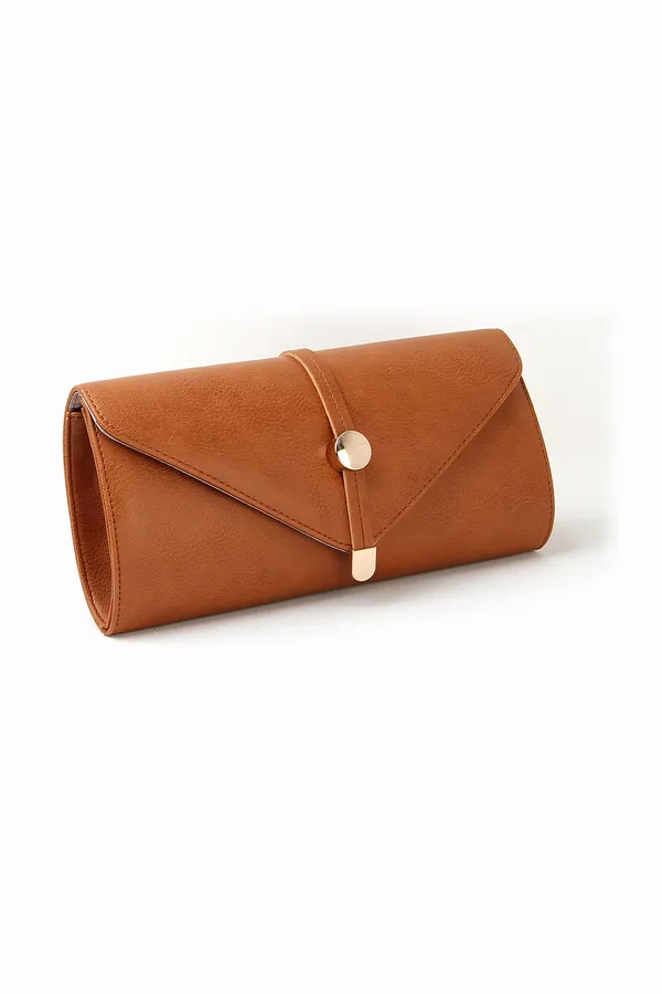 Taba Deri Zarf Clutch